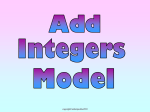b) Add Integers Hands On MODEL