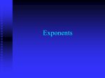 Exponents