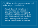 Ch 2.3 How to take measurements and make proper calculations
