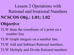 Lesson 2 Rational and Irrational Numbers Notes