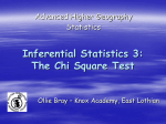 Inferential Statistics 3: The Chi Square Test