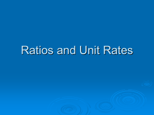 Ratios and Unit Rates