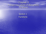 Chapter 1 A Beginning Library of Elementary Functions