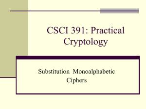 Caesar, Shift and Affine Ciphers