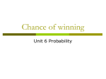 Chance of winning