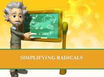 Simplifying radicals