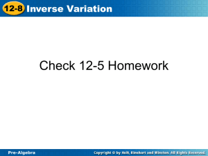 inverse variation