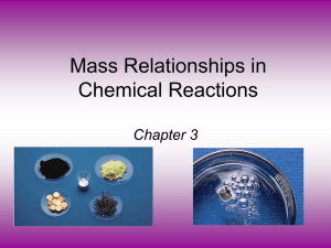 AP Ch 3 Stoichiometry