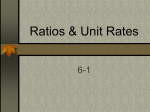 Ratios & Unit Rates