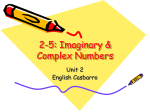 2-5: Complex Numbers