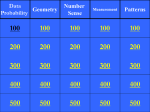 Math OAA Jeopardy - Solon City Schools