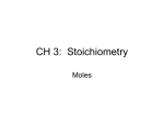 Moles and Stoichiometry Slides