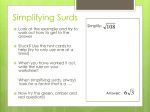 Simplifying Surds