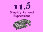 Simplify Rational Expression