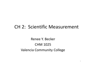 CH 2: Scientific Measurement