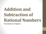 Addition and Subtraction of Rational Numbers