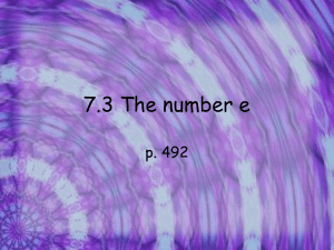 8.3 The number e