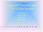 Fibinocci Numbers and The Golden Section