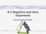 Negative and Zero Exponents