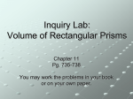Inquiry Lab: Volume of Rectangular Prisms