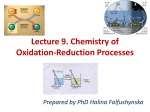 Lecture 9. Redox chemistry