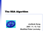 The RSA Algorithm