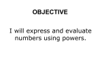 Introduction to Exponents and Powers