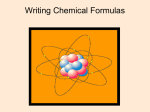 Lecture 2.10 - Writing Chemical Formulas