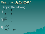 Simplifying Rational Expressions