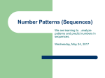 Number Patterns (Sequences)