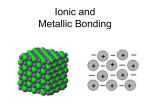 Unit 5 : Ionic and Metallic Bonding
