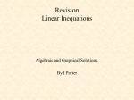 Revision Linear Inequations