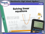 Solving linear equations