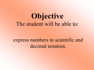 Scientific Notation