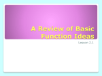 A Review of Basic Function Ideas