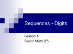 Sequences • Digits