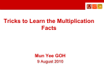 Tricks to Learn the Multiplication Facts