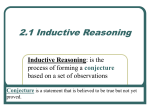 2.1 Use Inductive Reasoning