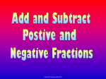 n) Add & Subtract Negative Fractions Unlike Denomin