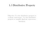 1.5 Distributive Property (2)