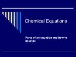 Chemical Equations - Solon City Schools
