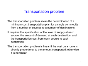 Transportation problem