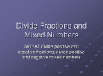 Divide Fractions and Mixed Numbers