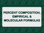 bond energies, empirical, & molecular formulas