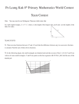 Po Leung Kuk 8 Primary Mathematics World Contest Team Contest th