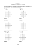 Solving Systems of Linear Equations by Graphing x