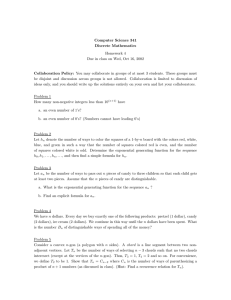 Computer Science 341 Discrete Mathematics Homework 4