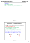 3 ­ 5 ­4 ­ 8 Subtracting Rational Numbers Algebra 1