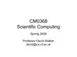 CM0368 Scientific Computing