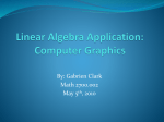 Linear Algebra Application: Computer Graphics